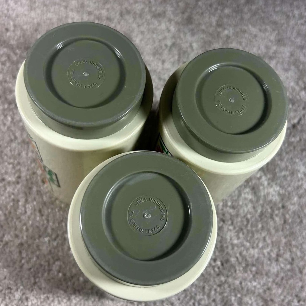 Loma Industries Tumbler Cups Cream Farmhouse Hen Sunflower Vintage Set of 3 5in - Picture 3 of 7